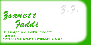 zsanett faddi business card